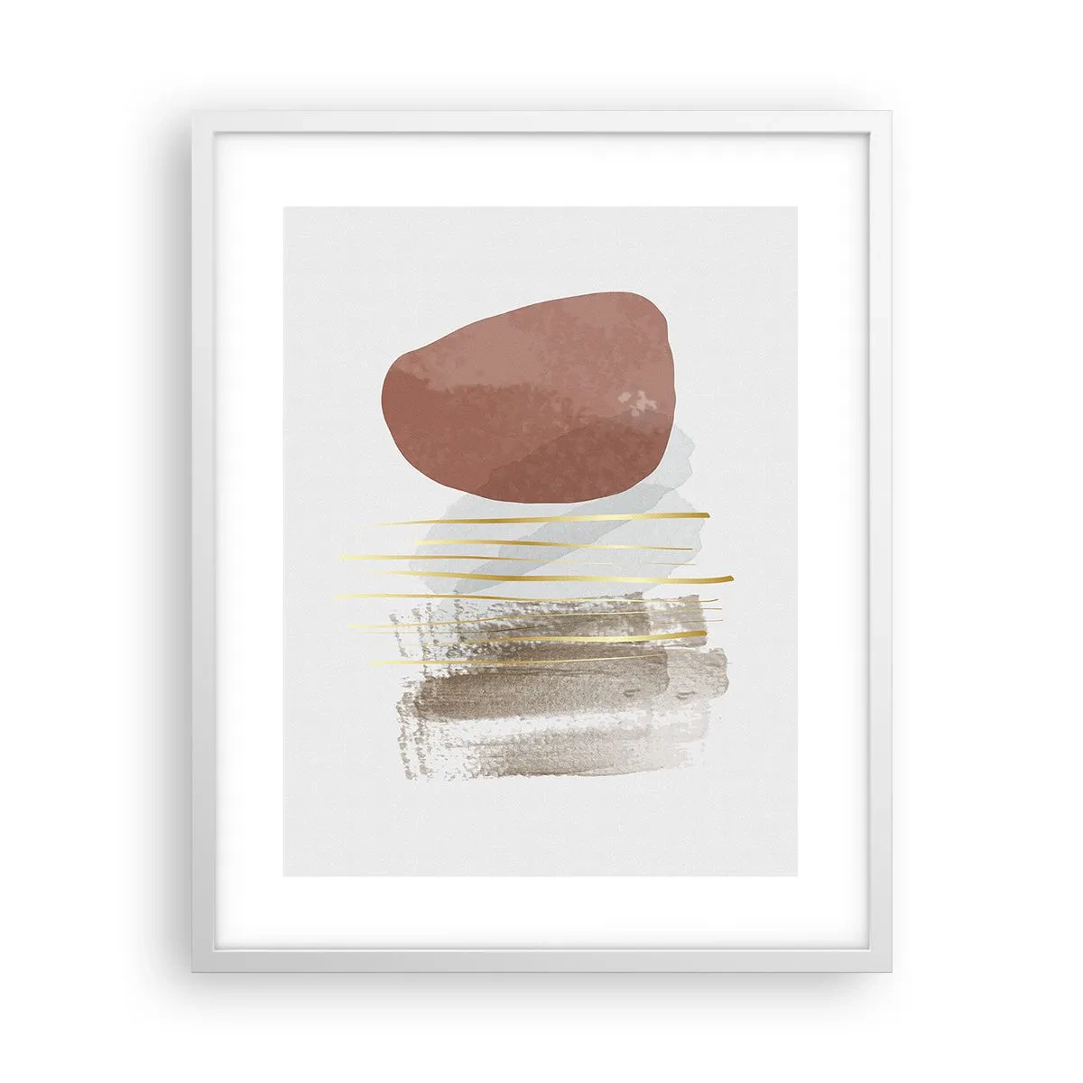 Póster en marco blanco - Una columnata abstracta - 40x50 cm