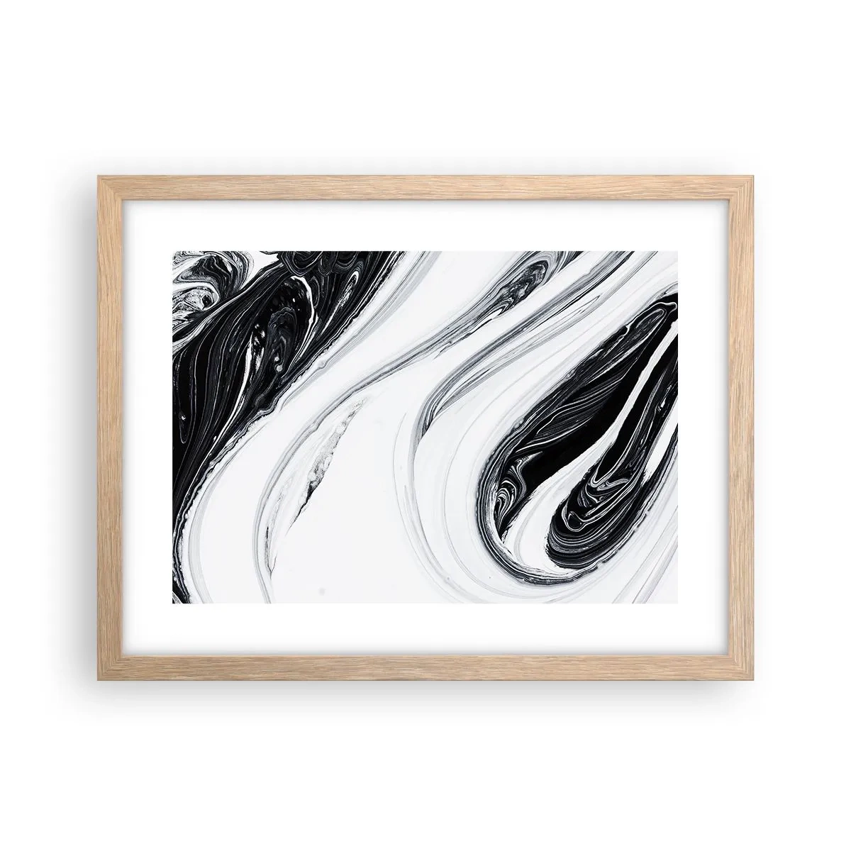 Póster en marco roble claro - Combinando opuestos - 40x30 cm