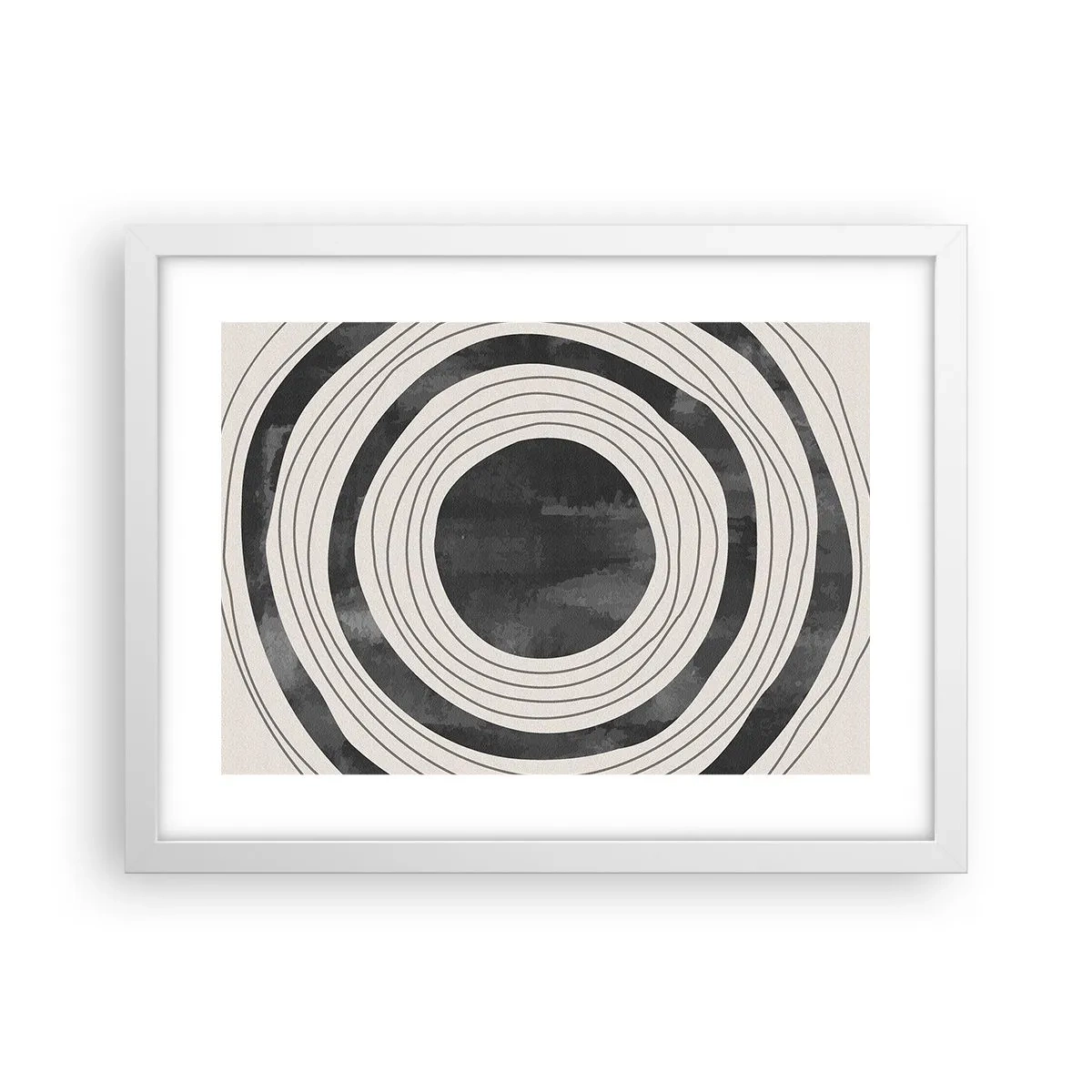 Póster en marco blanco - En el centro mismo - 40x30 cm