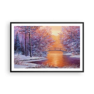 Póster en marco negro - Reunámonos aquí - 91x61 cm