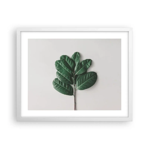 Póster en marco blanco - El dibujo de la propia naturaleza - 50x40 cm