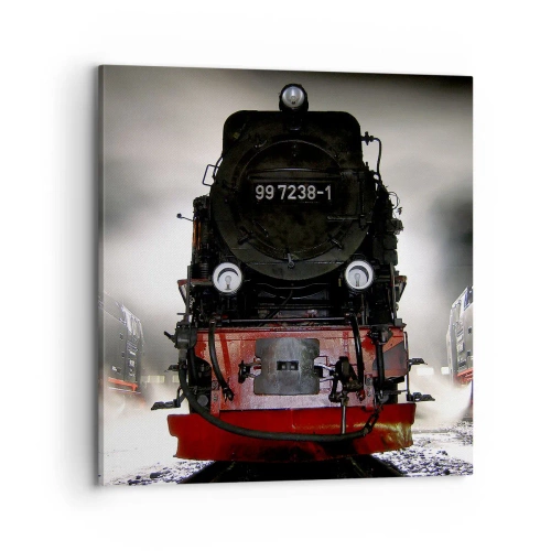 Cuadro sobre lienzo - Impresión de Imagen - De pie, jadeando y soplando - 70x70 cm