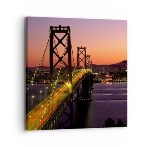 Cuadro sobre lienzo - Impresión de Imagen - Tarde violeta - 30x30 cm