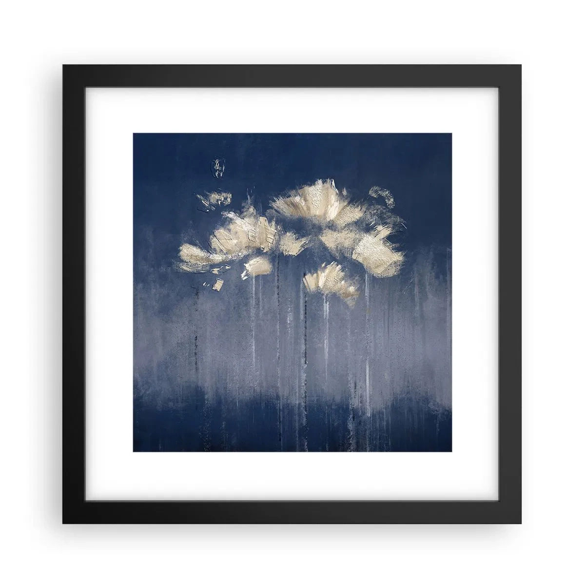 Póster en marco negro - Como pétalos al viento - 30x30 cm