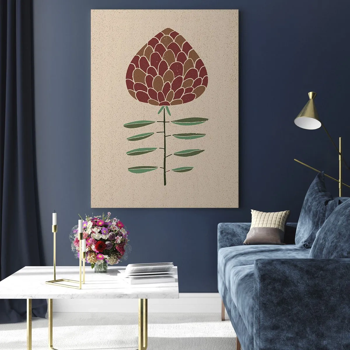 Cuadro sobre vidrio - Impresiones sobre Vidrio - Como una gran piña - 80x120 cm