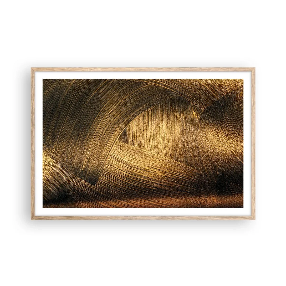 Póster en marco roble claro - En un laberinto de oro - 91x61 cm