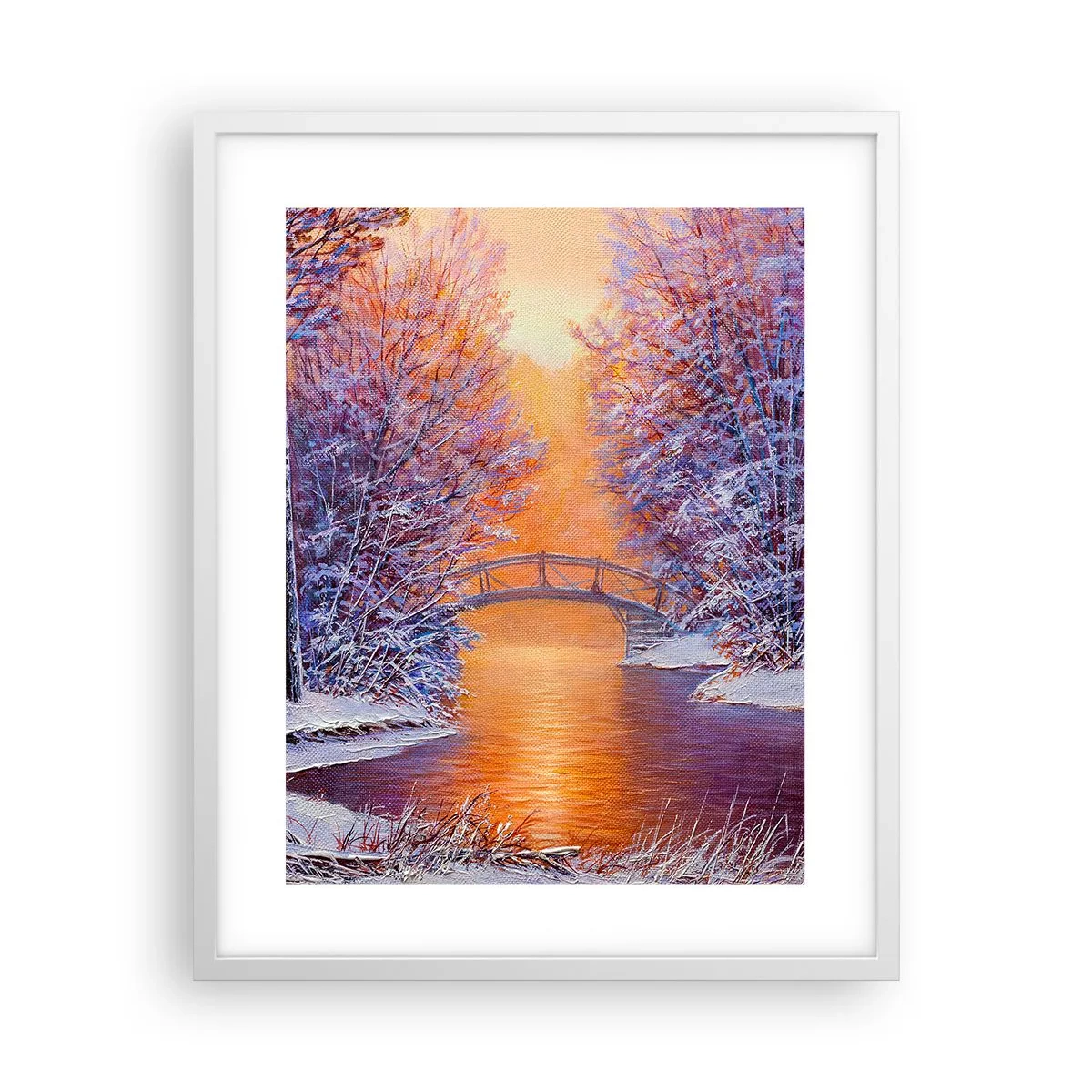 Póster en marco blanco - Reunámonos aquí - 40x50 cm