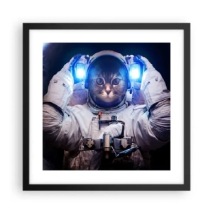 Póster en marco negro - Houston, tienes un problema. - 40x40 cm