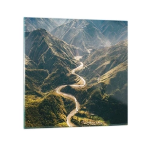 Cuadro sobre vidrio - Impresiones sobre Vidrio - Directamente desde el corazón de las montañas - 50x50 cm