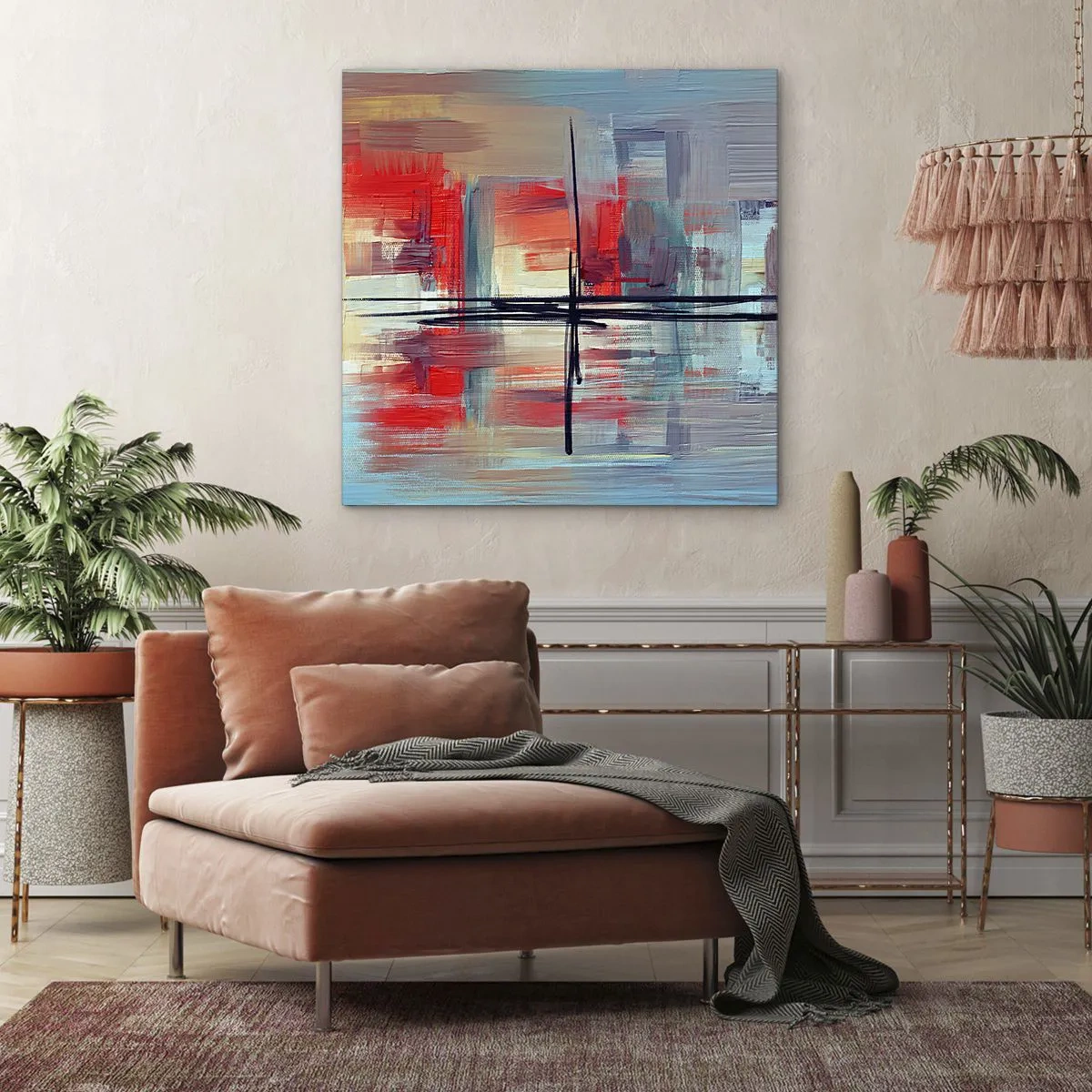 Cuadro sobre lienzo - Impresión de Imagen - Paisaje en una dimensión desconocida - 40x40 cm