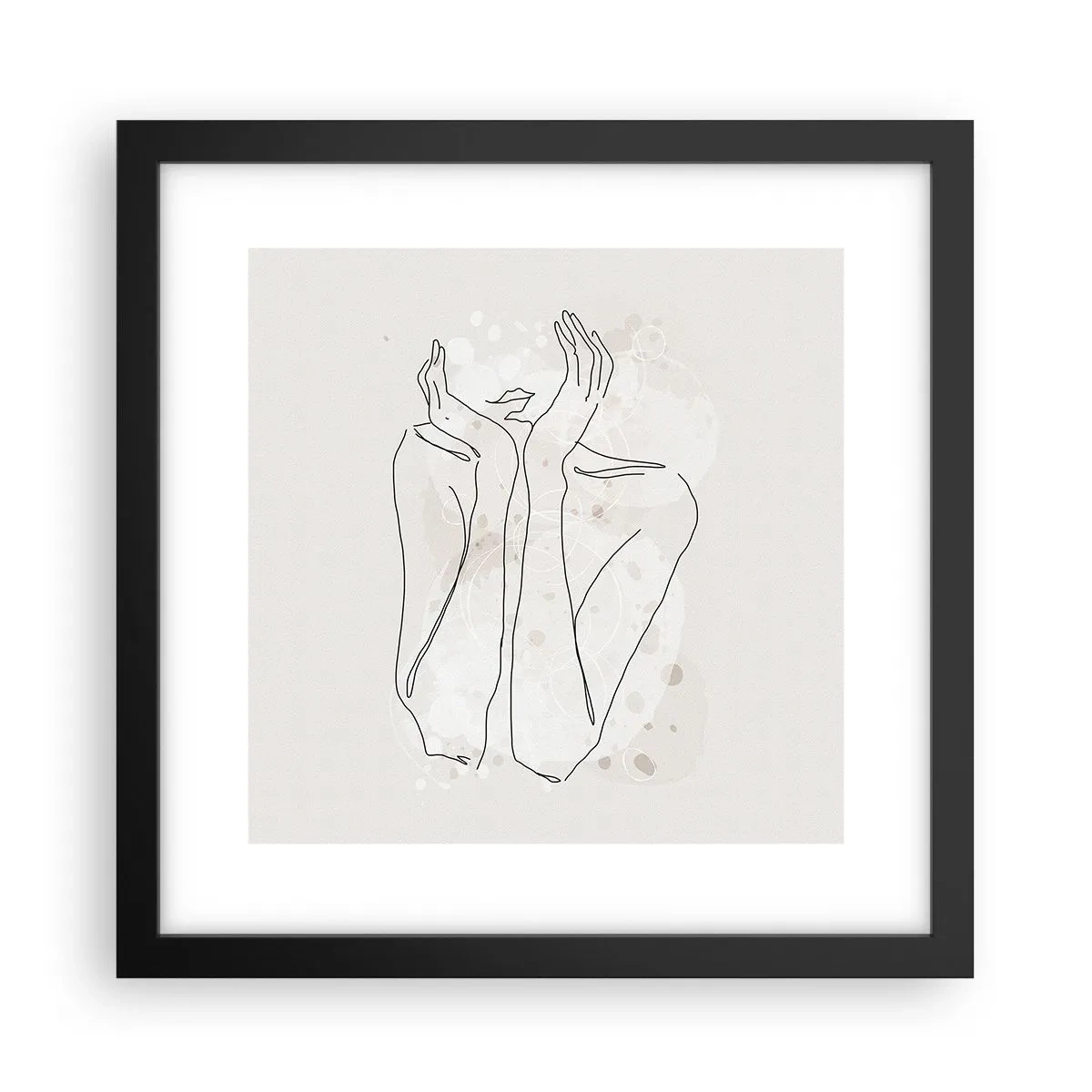 Póster en marco negro - Un momento de ensueño - 30x30 cm