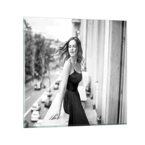 Cuadro sobre vidrio - Impresiones sobre Vidrio - Ciertamente, parisina - 70x70 cm