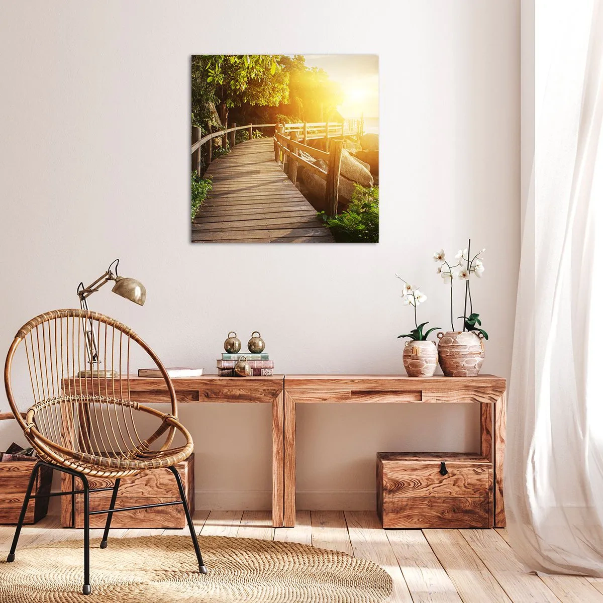 Cuadro sobre lienzo - Impresión de Imagen - Otra curva, otra maravilla - 40x40 cm