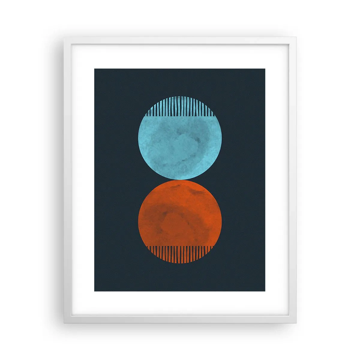 Póster en marco blanco - ¿Solo geometría? - 40x50 cm