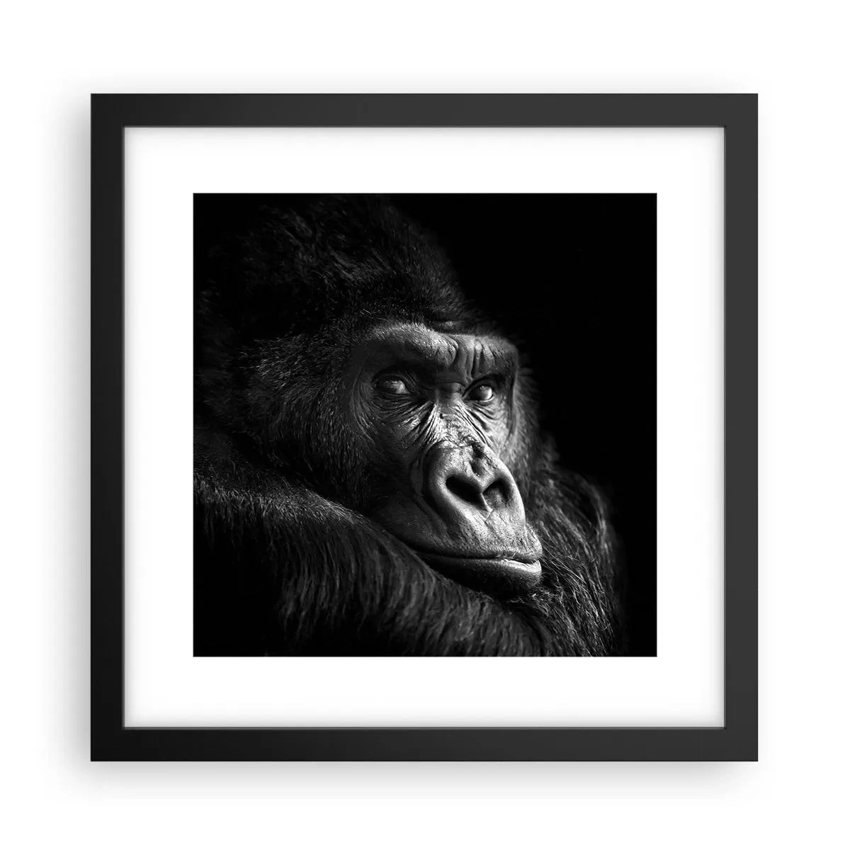Póster en marco negro - ¿Y qué estás mirando? - 30x30 cm