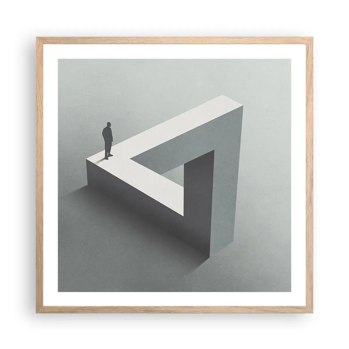 Póster en marco roble claro - Y, sin embargo, es posible - 60x60 cm