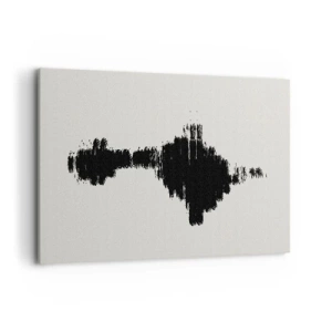 Cuadro sobre lienzo - Impresión de Imagen - Un motivo abstracto que se asemeja a una onda de sonido en estilo minimalista. - 120x80cm - Vibraciones de la imaginación - Decoración de pared moderna para salón y dormitorio ARTTOR