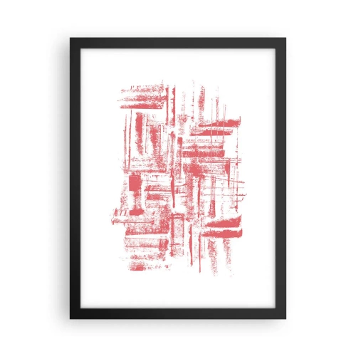 Póster en marco negro - Ciudad roja - 30x40 cm