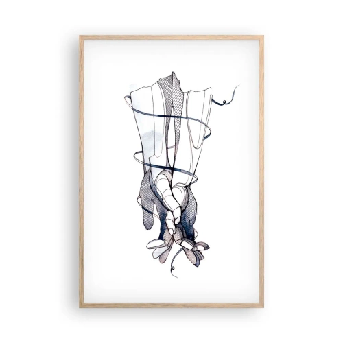 Póster en marco roble claro - Un estudio sobre el contacto - 61x91 cm