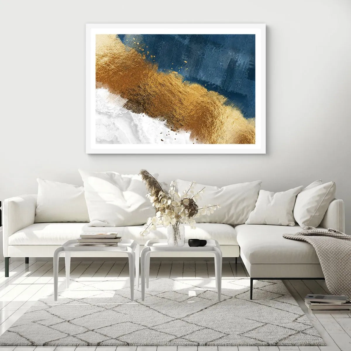 Póster en marco blanco - Los colores del verano - 100x70 cm