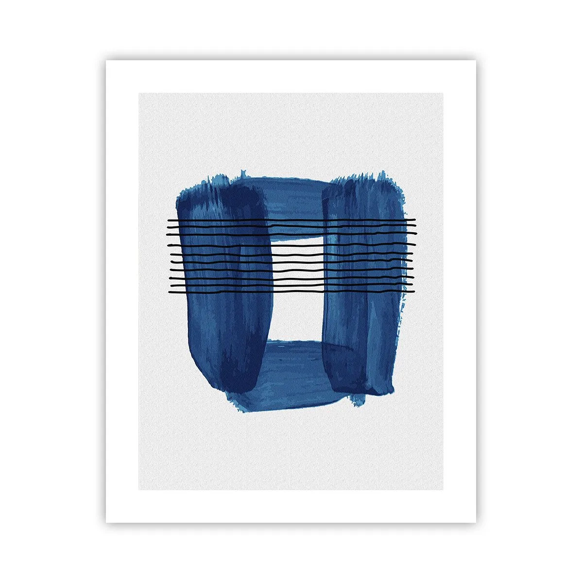 Póster - Composición azul y negra - 40x50 cm