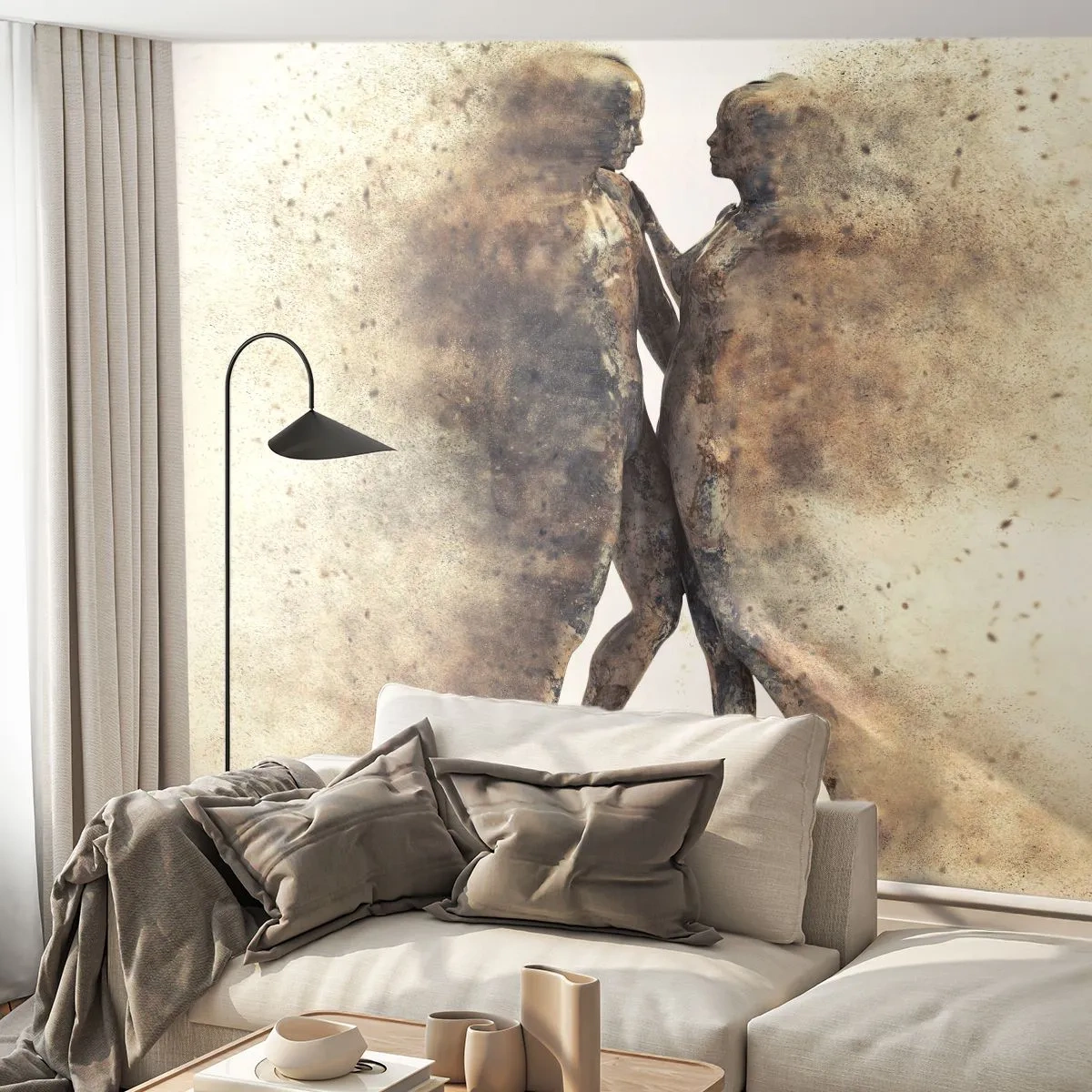 Fotomural Standard Eco - Del polvo resurgieron para amar - Abstracción, Mujer y hombre, Amar - 400x280 cm