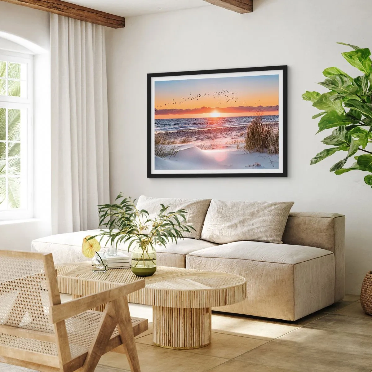 Póster en marco negro - Paisaje horizontal - 50x40 cm