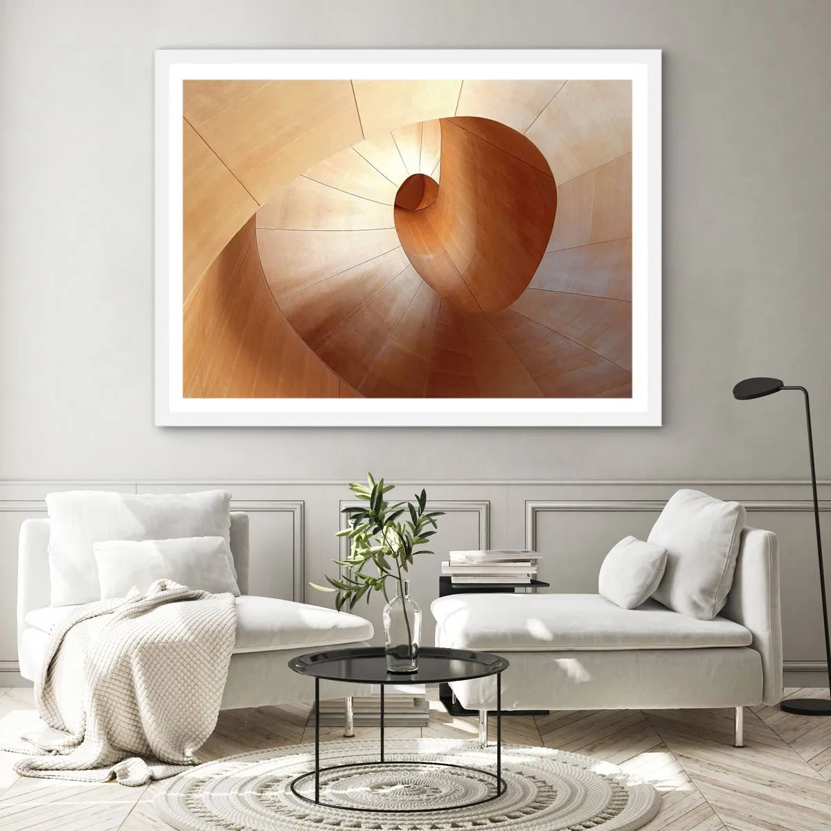 Póster en marco blanco - Serpentina arquitectónica - 70x50 cm