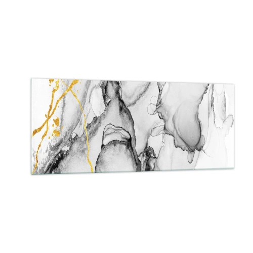 Cuadro sobre vidrio - Impresiones sobre Vidrio - Composición con motivo de oro - 100x40 cm