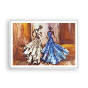 Póster en marco blanco - Un elegante dúo - 100x70 cm