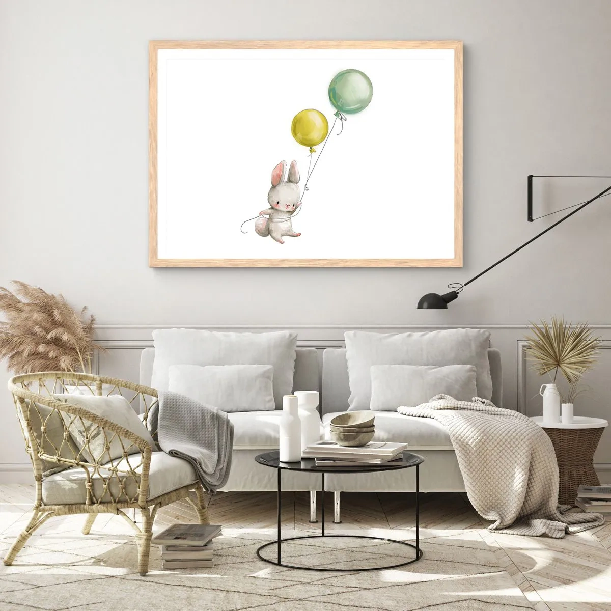 Póster en marco roble claro - ¡Yo también volaré! - 50x40 cm