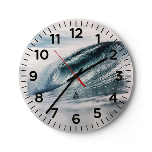 Reloj de pared - Reloj de vidrio - La cima del océano - 30x30 cm