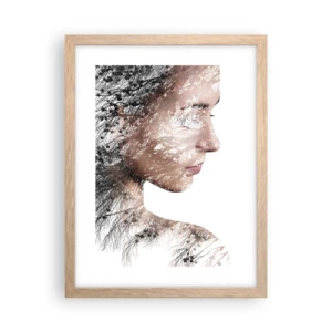 Póster en marco roble claro - Espíritu del bosque - 30x40 cm