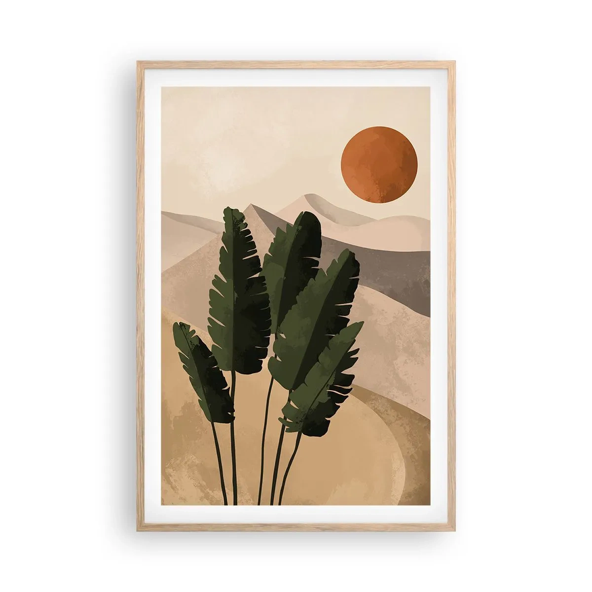 Póster en marco roble claro - El triunfo de la vida - 61x91 cm