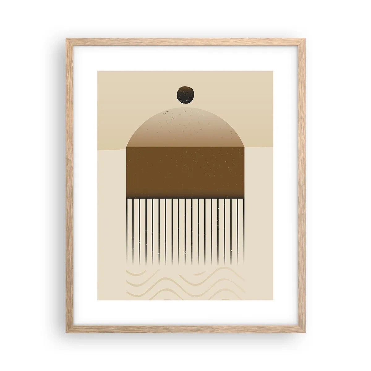 Póster en marco roble claro - Varios estados - 40x50 cm