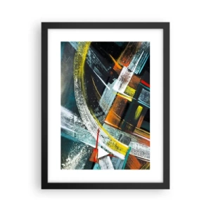 Póster en marco negro - La energía del movimiento - 30x40 cm