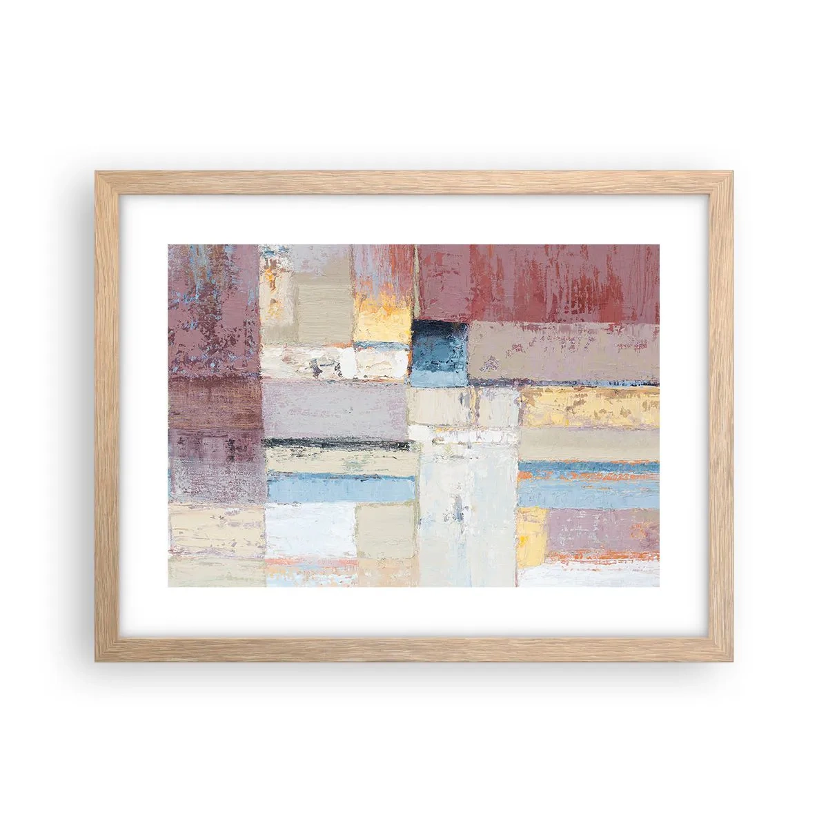 Póster en marco roble claro - La tranquilidad de la geometría - 40x30 cm