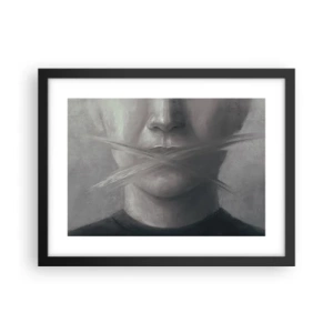 Póster en marco negro - Ni una palabra - 40x30 cm