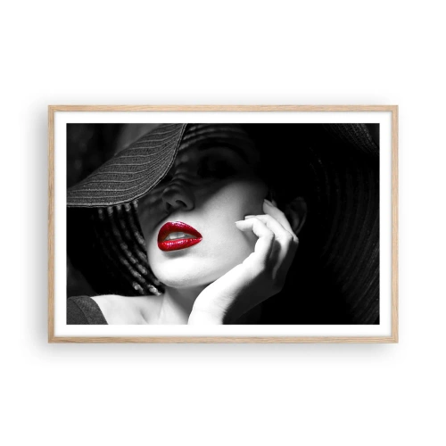 Póster en marco roble claro - Estudio en escarlata - 91x61 cm