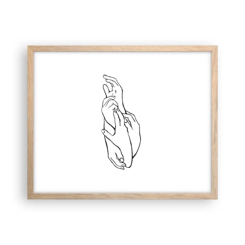 Póster en marco roble claro - El tacto - 50x40 cm