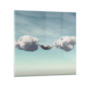 Cuadro sobre vidrio - Impresiones sobre Vidrio - La felicidad del momento - 70x70 cm