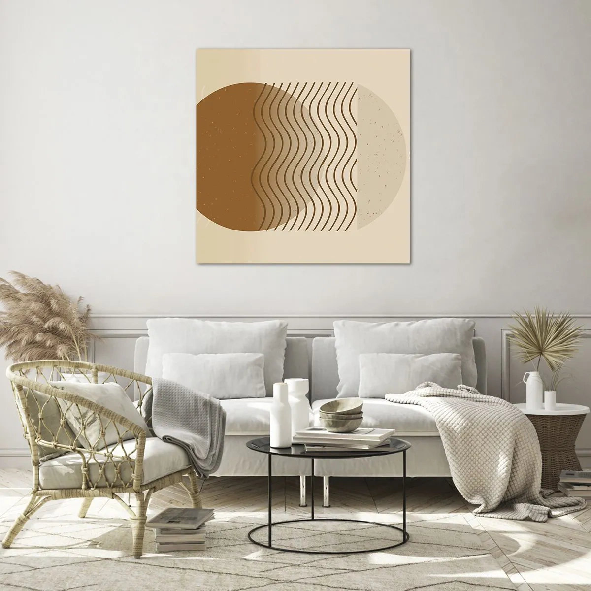 Cuadro sobre vidrio - Impresiones sobre Vidrio - Sobre el origen de las figuras geométricas - 40x40 cm