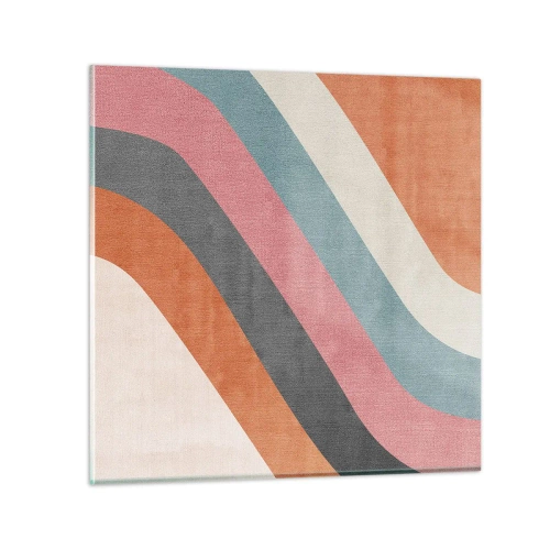 Cuadro sobre vidrio - Impresiones sobre Vidrio - Composición diagonal - movimiento - 70x70 cm