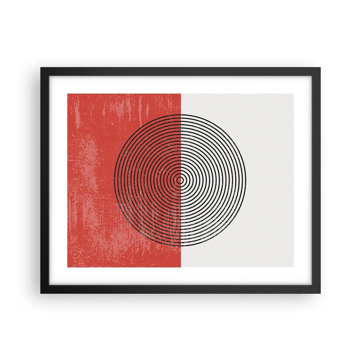 Póster en marco negro - En el corazón de la misma - 50x40 cm