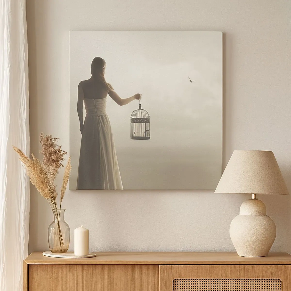 Cuadro sobre lienzo - Impresión de Imagen - Sé libre - 30x30 cm