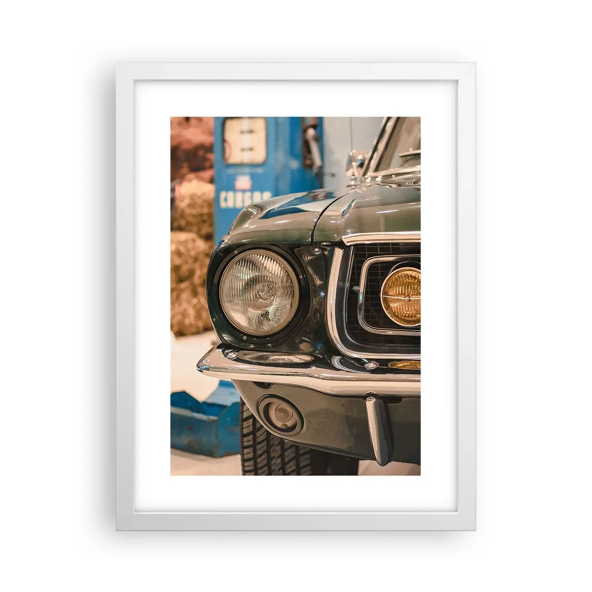 Póster en marco blanco - Encuentro con una leyenda - 30x40 cm