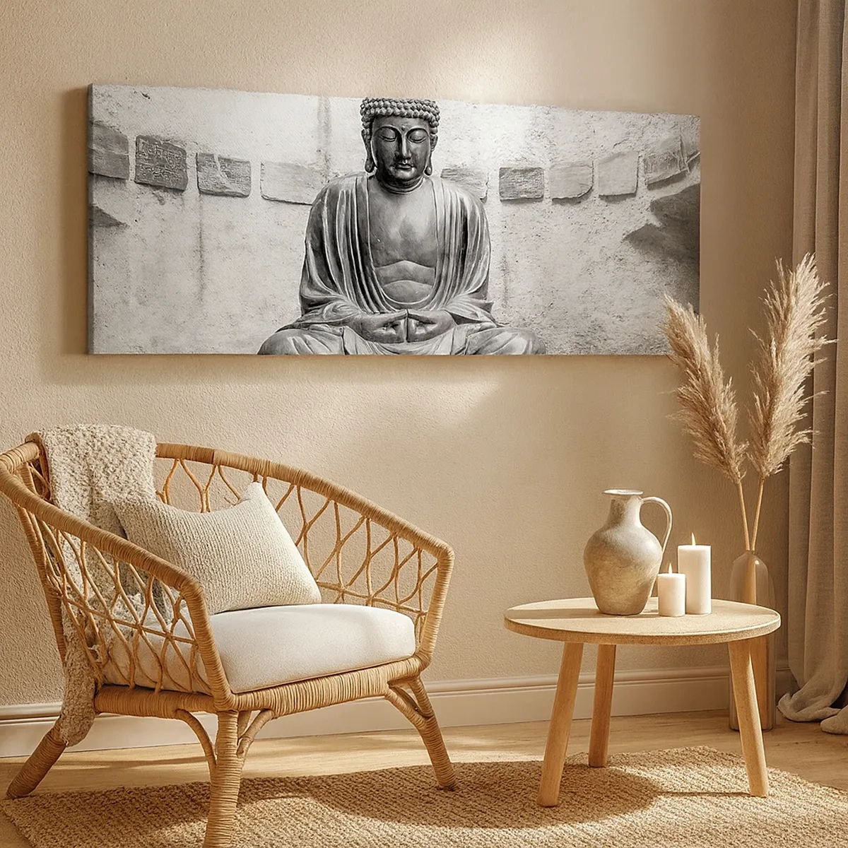 Cuadro sobre lienzo - Impresión de Imagen - En la fuente de la paz - 30x30 cm