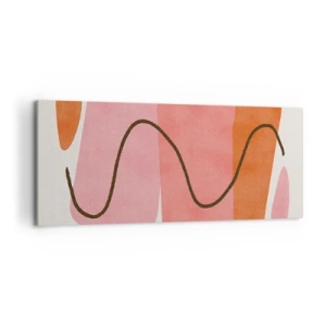 Cuadro sobre lienzo - Impresión de Imagen - Suave movimiento de formas - 100x40 cm