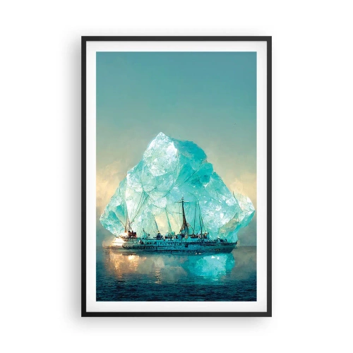 Póster en marco negro - Diamante ártico - 61x91 cm