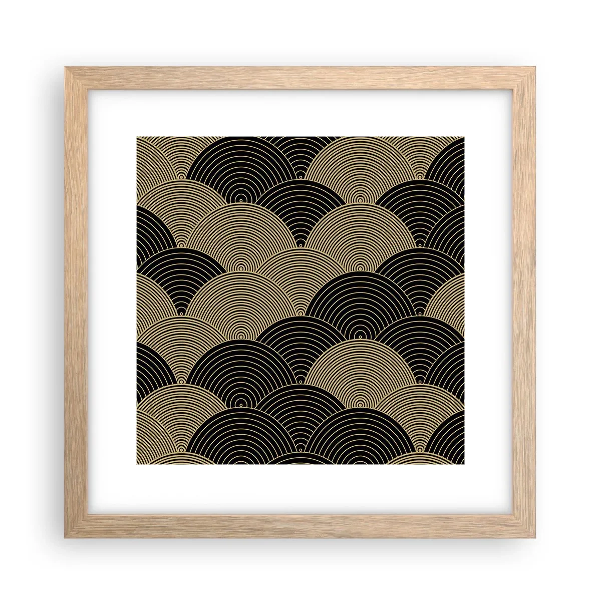 Póster en marco roble claro - Multiplicación de la unidad - 30x30 cm